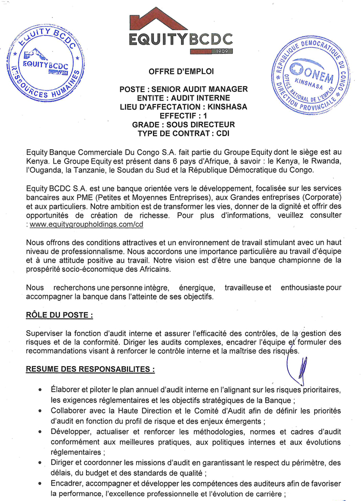 Senior Audit Manager
