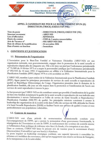 Visuel de l'offre Directeur(trice) Exécutif(ve)